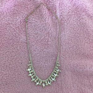 Fake diamond necklace and earrings